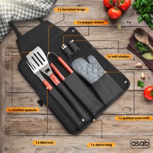 7pc BBQ Apron & Tool Set - Image 1 of 7