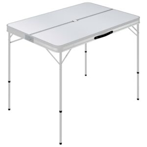 vidaXL Folding Camping Table w/ 2 Benches - Image 2 of 5