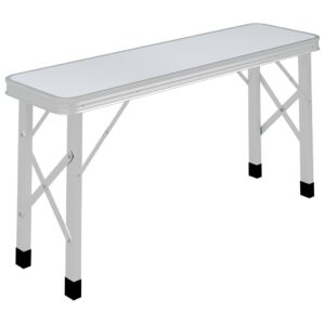 vidaXL Folding Camping Table w/ 2 Benches - Image 3 of 5