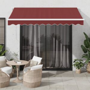 vidaXL Manual Retractable Awning w/ LED - Image 1 of 5