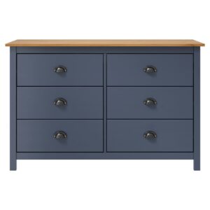 vidaXL Sideboard Hill Grey Solid Pine Wood vidaXL Sideboard Hill Grey Solid Pine Wood - Image 2 of 5