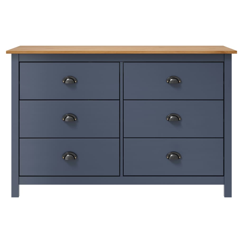 vidaXL Sideboard Hill Grey Solid Pine Wood – Image 2 of 5 vidaXL Sideboard Hill Grey Solid Pine Wood - Image 2 of 5