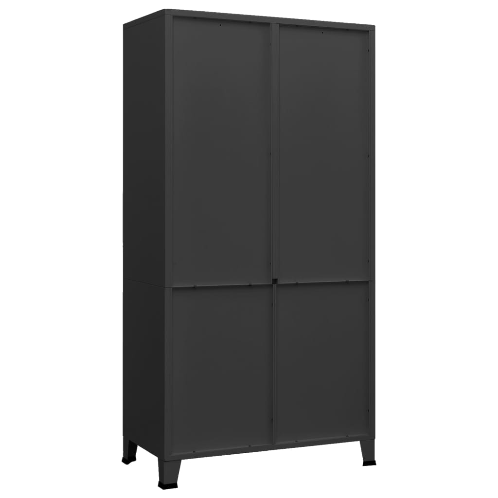 vidaXL Industrial Wardrobe 90x50x180cm Metal – Image 4 of 5 vidaXL Industrial Wardrobe 90x50x180cm Metal - Image 4 of 5