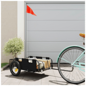 vidaXL Cargo Bike Trailer Oxford Fabric Black - Image 1 of 5