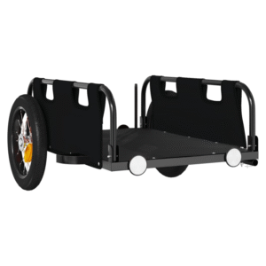 vidaXL Cargo Bike Trailer Oxford Fabric Black - Image 4 of 5