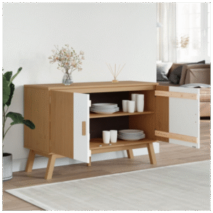 vidaXL Sideboard OLDEN White and Brown - Image 4 of 5