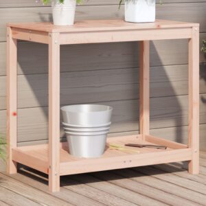 vidaXL Potting Table with Shelf Solid Pine Wood, 82.5 x 50 x 75cm, Natural Douglas - Image 1 of 1