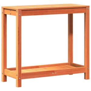 vidaXL Potting Table with Shelf Solid Pine Wood - Image 2 of 5