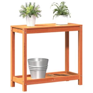 vidaXL Potting Table with Shelf Solid Pine Wood - Image 4 of 5