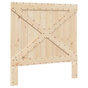 vidaXL Bed Frame Solid Pine Wood Grey Frame - Image 4 of 4