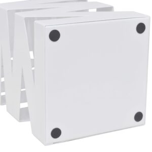 vidaXL White Square Umbrella Stand - Image 4 of 5