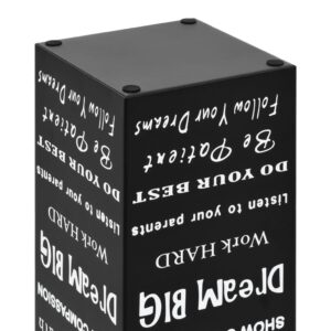vidaXL Umbrella Stand Text Steel Black - Image 5 of 5