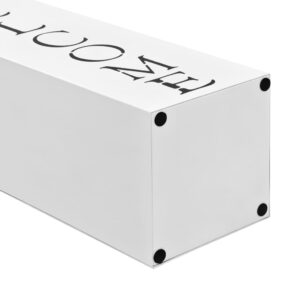 vidaXL Umbrella Stand Welcome Steel White - Image 4 of 5