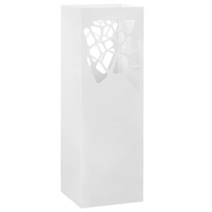vidaXL Umbrella Stand Stones Steel White - Image 1 of 5