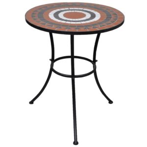 vidaXL Bistro Table Terracotta & White - Image 1 of 5