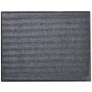 vidaXL Door Mat Nonskid PVC Backing, 90 x 60cm, Grey - Image 1 of 1