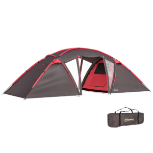Outsunny 4-6 Man Tent w/ 2 Bedrooms, Grey - Image 1 of 1
