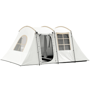 Outsunny 3-4 Man Tunnel Tent Waterproof, Khaki - Image 1 of 1