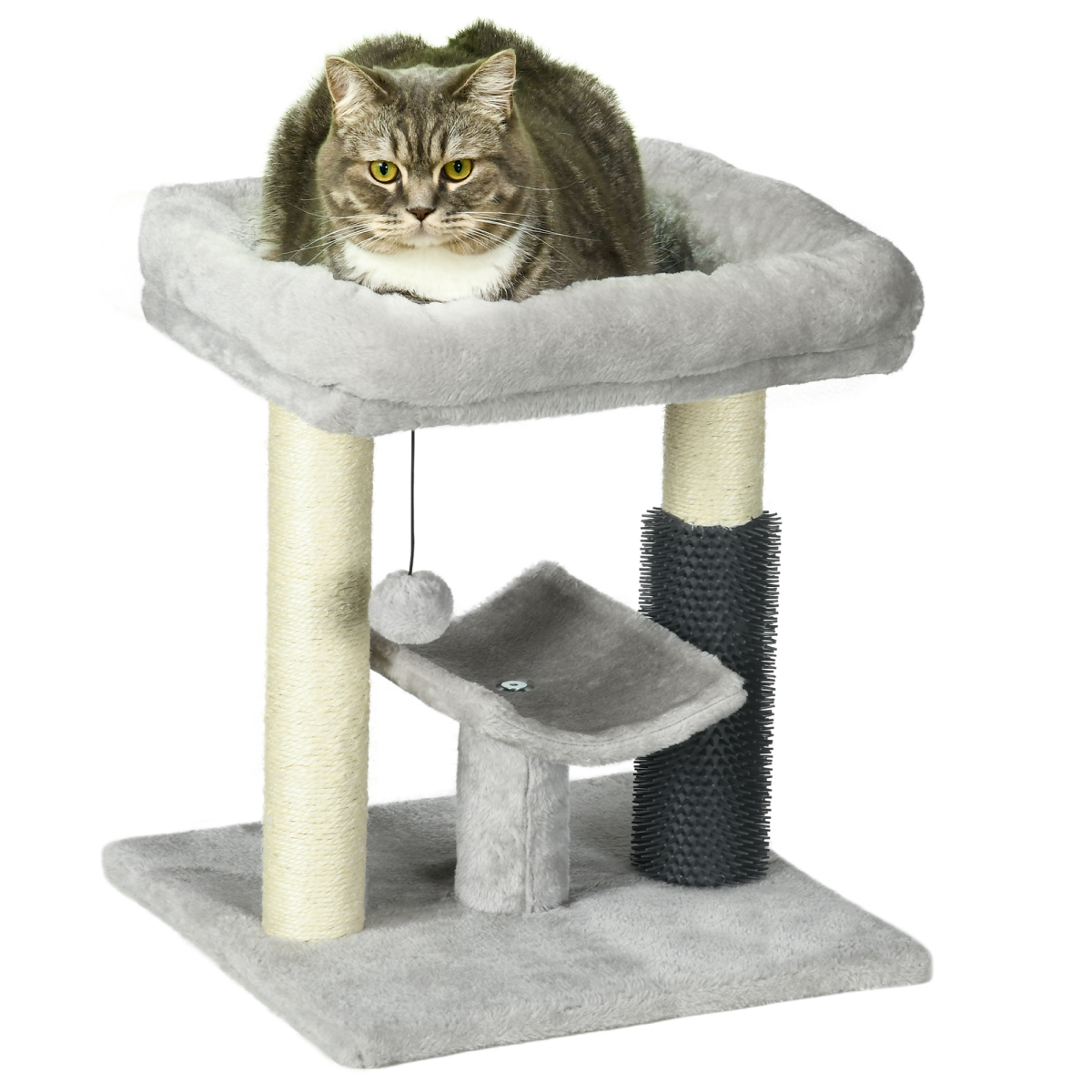 PawHut Small Cat Tree Tower w/ Posts – Image 8 of 8 PawHut Small Cat Tree Tower w/ Posts - Image 8 of 8
