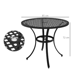 Outsunny Cast Aluminium Bistro Table - Image 2 of 8