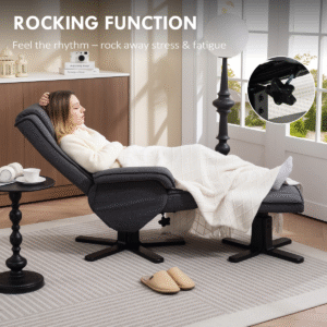 Homcom Rocker Swivel Recliner Chair - Image 4 of 7