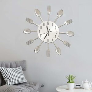vidaXL Wall Clock w/ Spoon & Fork Design - Image 1 of 5