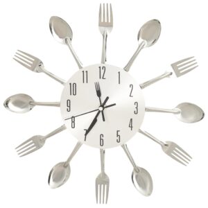vidaXL Wall Clock w/ Spoon & Fork Design - Image 2 of 5