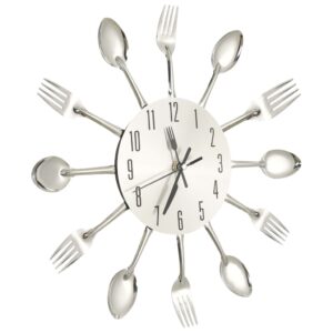 vidaXL Wall Clock w/ Spoon & Fork Design - Image 3 of 5