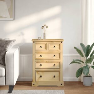 vidaXL Chest of Drawers Solid Pine Wood - Image 1 of 5