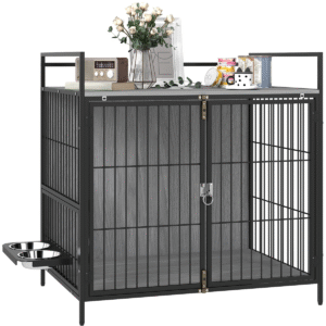 PawHut Dog Crate Furniture Grey - Image 2 of 7
