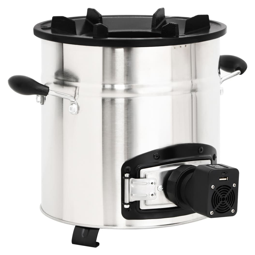 vidaXL Wood Stove w/ USB Fan S/Steel – Image 2 of 5 vidaXL Wood Stove w/ USB Fan S/Steel - Image 2 of 5