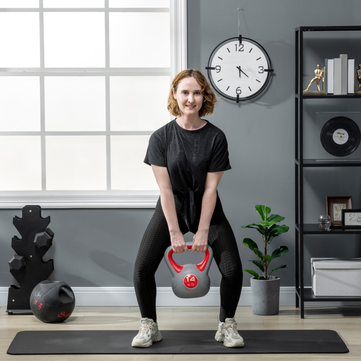 Sportnow 14kg Kettlebell w/ Handle - Image 1 of 7 Sportnow 14kg Kettlebell w/ Handle - Image 1 of 7