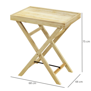 Outsunny Wooden Outdoor Table Natural - Image 8 of 8