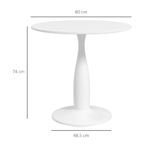 Homcom Round Dining Table w/ Steel Base - Image 2 of 8