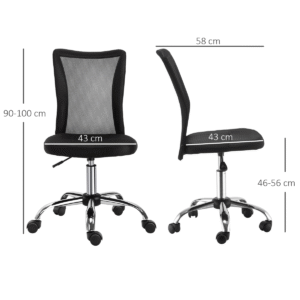Vinsetto Armless Office Chair Ergonomic Vinsetto Armless Office Chair Ergonomic - Image 2 of 8