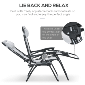 Outsunny Zero Gravity Folding Recliner Outsunny Zero Gravity Folding Recliner - Image 3 of 8