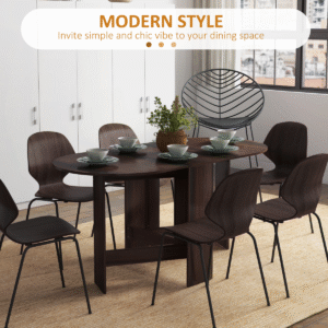Homcom Oval Drop Leaf Kitchen Table - Image 4 of 7