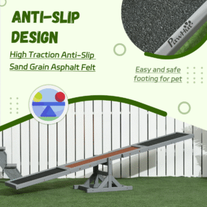 PawHut Wooden Pet Seesaw for Big Dogs PawHut Wooden Seesaw for Big Dogs - Image 4 of 8