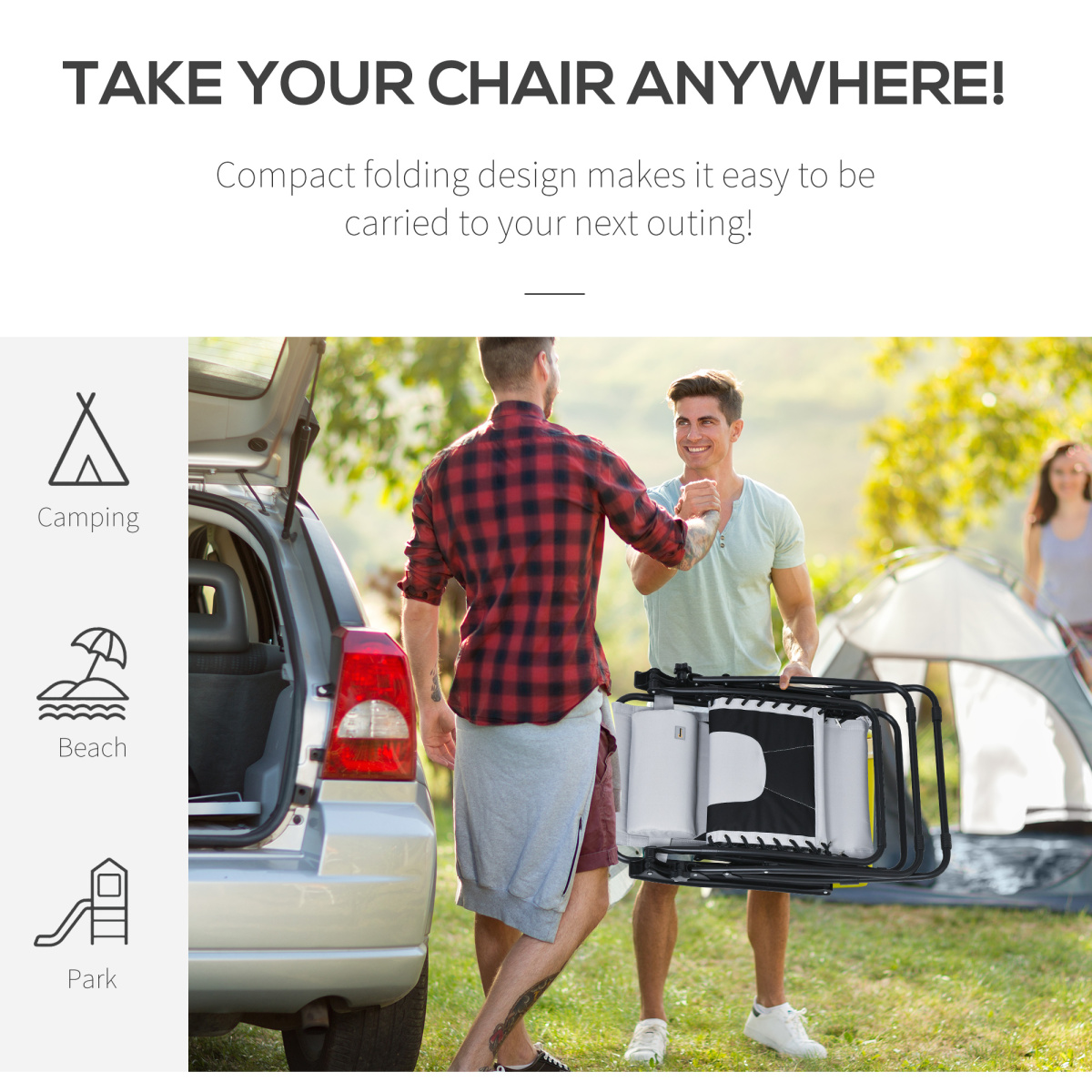 Outsunny Zero Gravity Folding Recliner – Image 4 of 8 Outsunny Zero Gravity Folding Recliner - Image 4 of 8