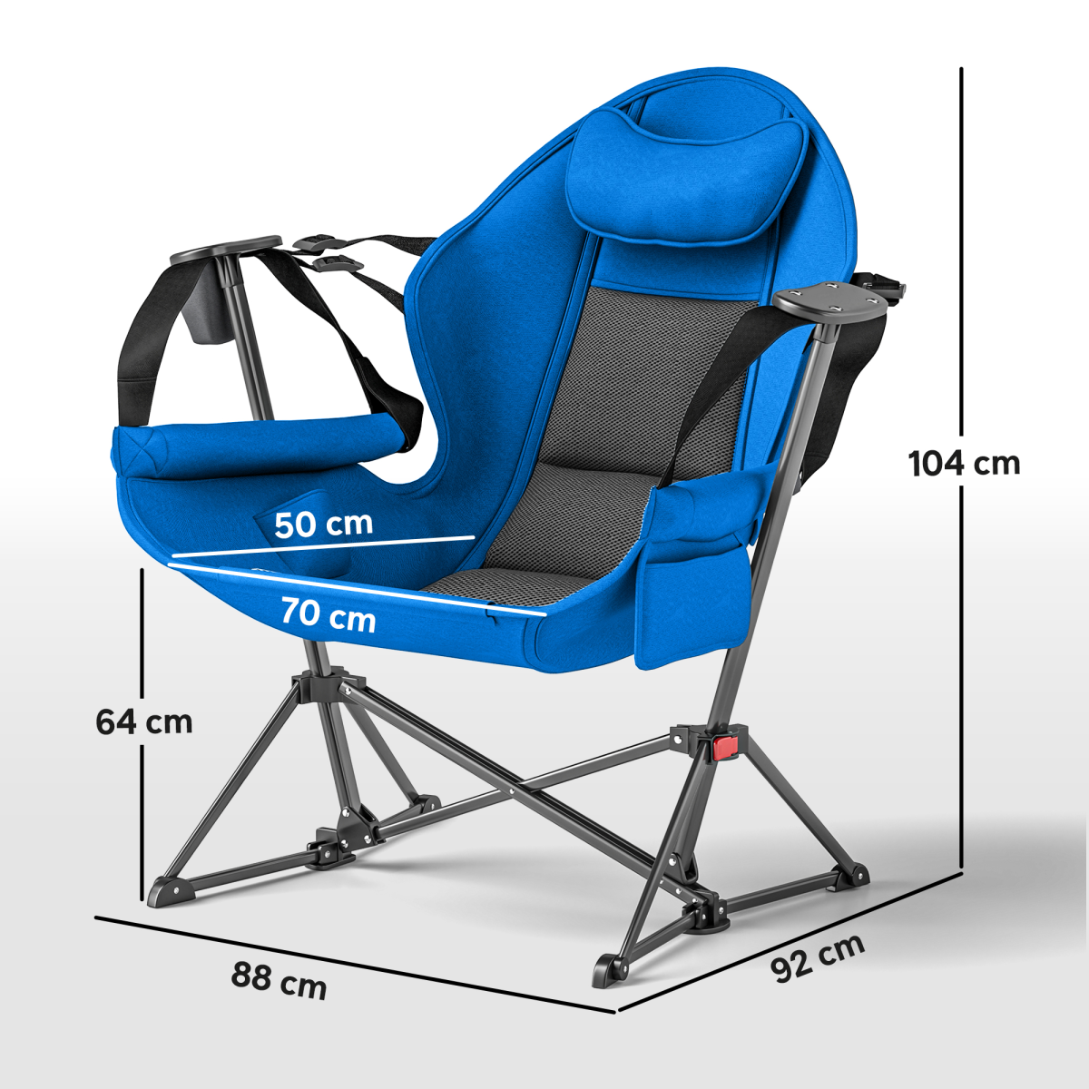 Outsunny 2pc Hammock Camping Chair Set – Image 5 of 8 Outsunny 2pc Hammock Camping Chair Set - Image 5 of 8