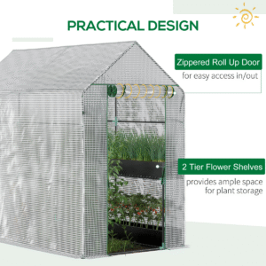 Outsunny Walk in Greenhouse w/ Shelves - Image 4 of 8