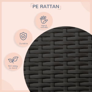 PawHut Rattan Pet Bed with Soft Cushion PawHut Rattan Dog Bed w/ Soft Cushion - Image 4 of 8