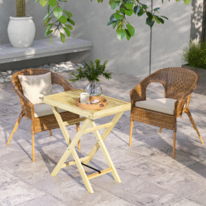Outsunny Wooden Outdoor Table Natural - Image 4 of 8