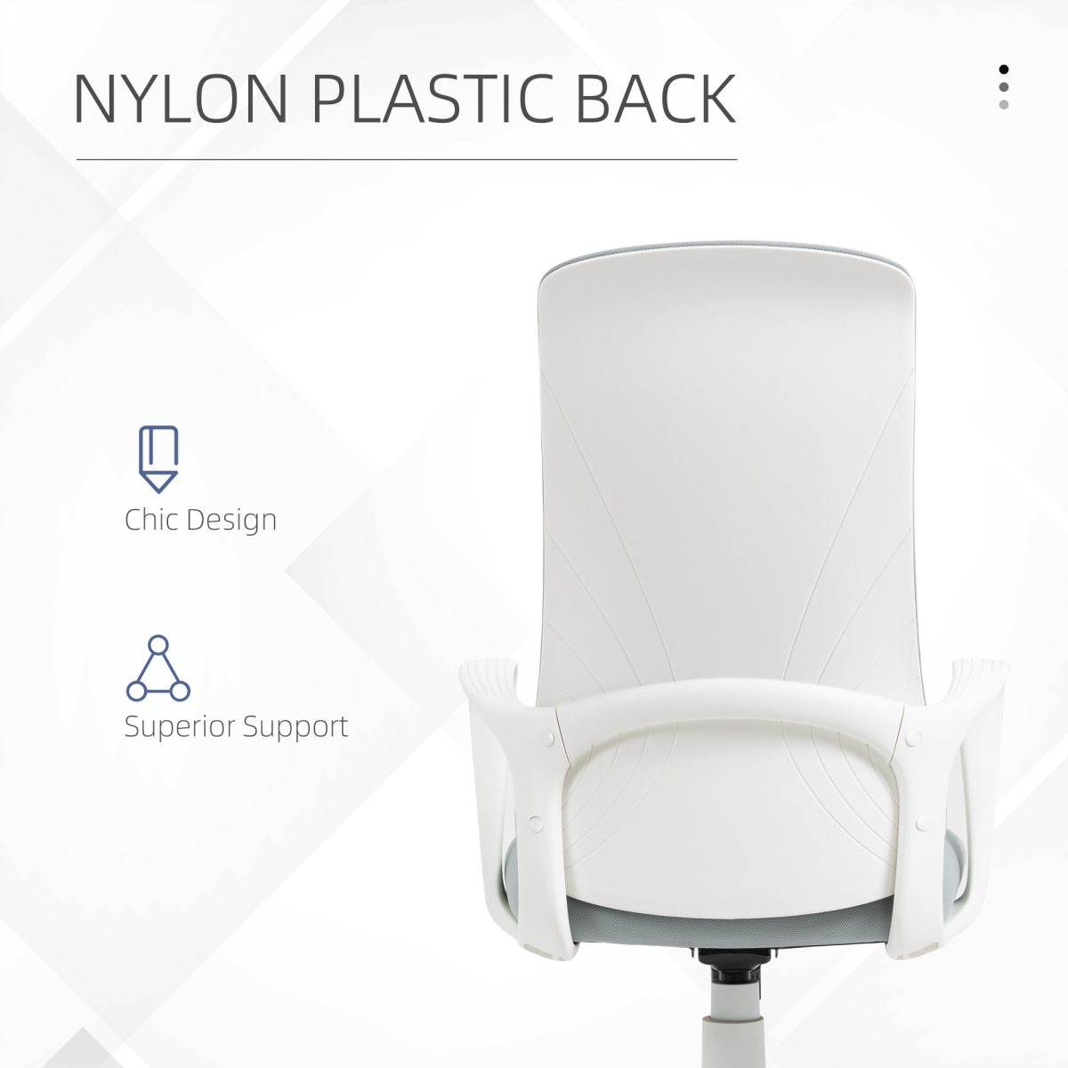 Vinsetto High-Back Home Office Chair Grey – Image 5 of 8 Vinsetto High-Back Home Office Chair Grey - Image 5 of 8