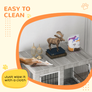 PawHut Dog Crate Furniture Double Door PawHut Dog Crate Furniture Double Door - Image 6 of 8