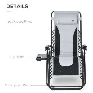 Outsunny Zero Gravity Folding Recliner Outsunny Zero Gravity Folding Recliner - Image 7 of 8
