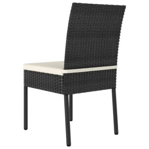 vidaXL 4pc Garden Dining Chairs Rattan - Image 4 of 5