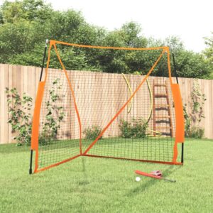 vidaXL Portable Baseball Net, Orange & Black - Image 1 of 5