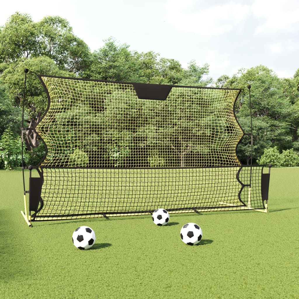 vidaXL Football Rebounder Net, Black & Yellow - Image 1 of 5 vidaXL Football Rebounder Net, Black & Yellow - Image 1 of 5