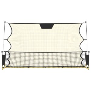 vidaXL Football Rebounder Net, Black & Yellow - Image 3 of 5